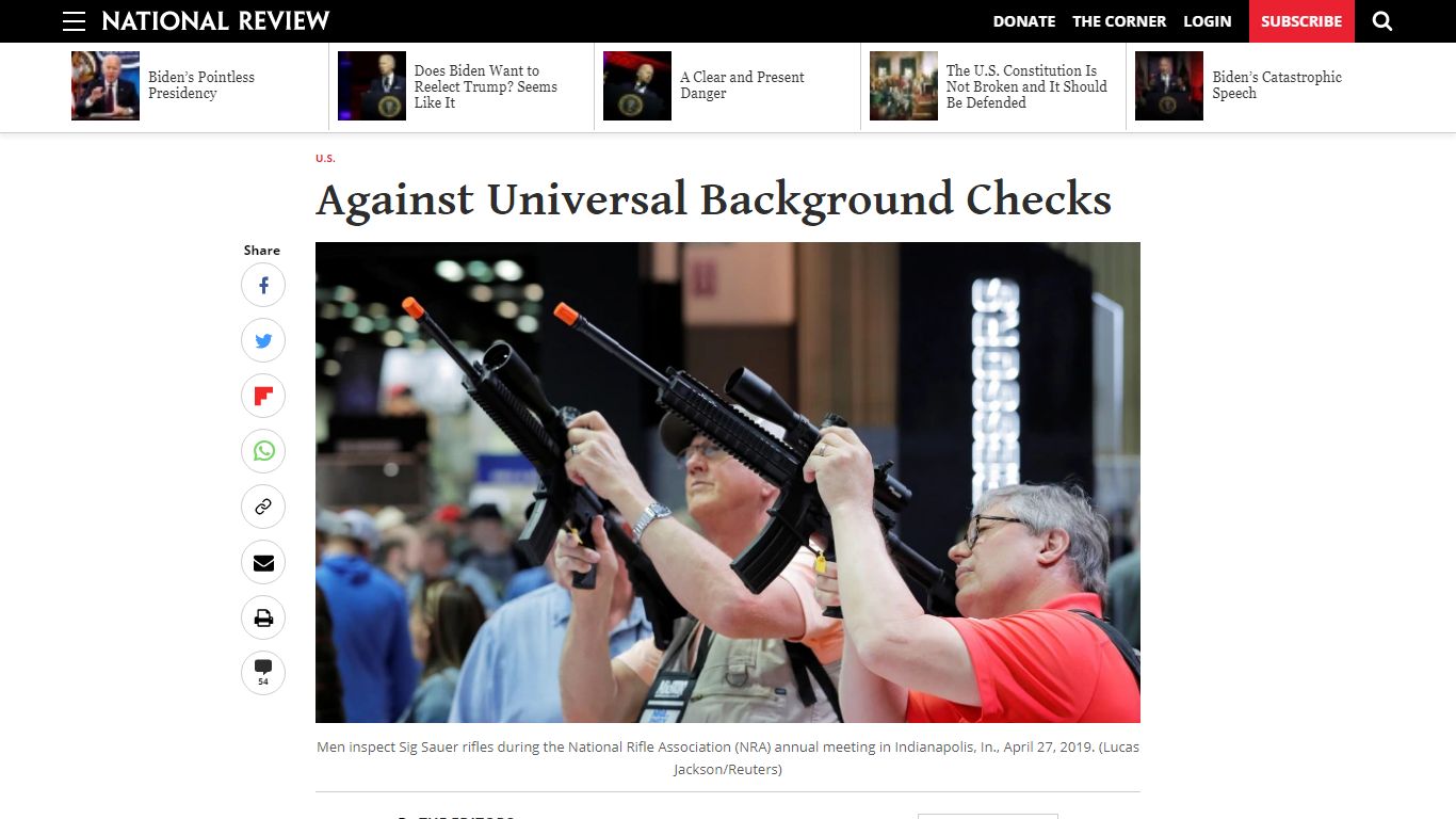 Against Universal Background Checks | National Review