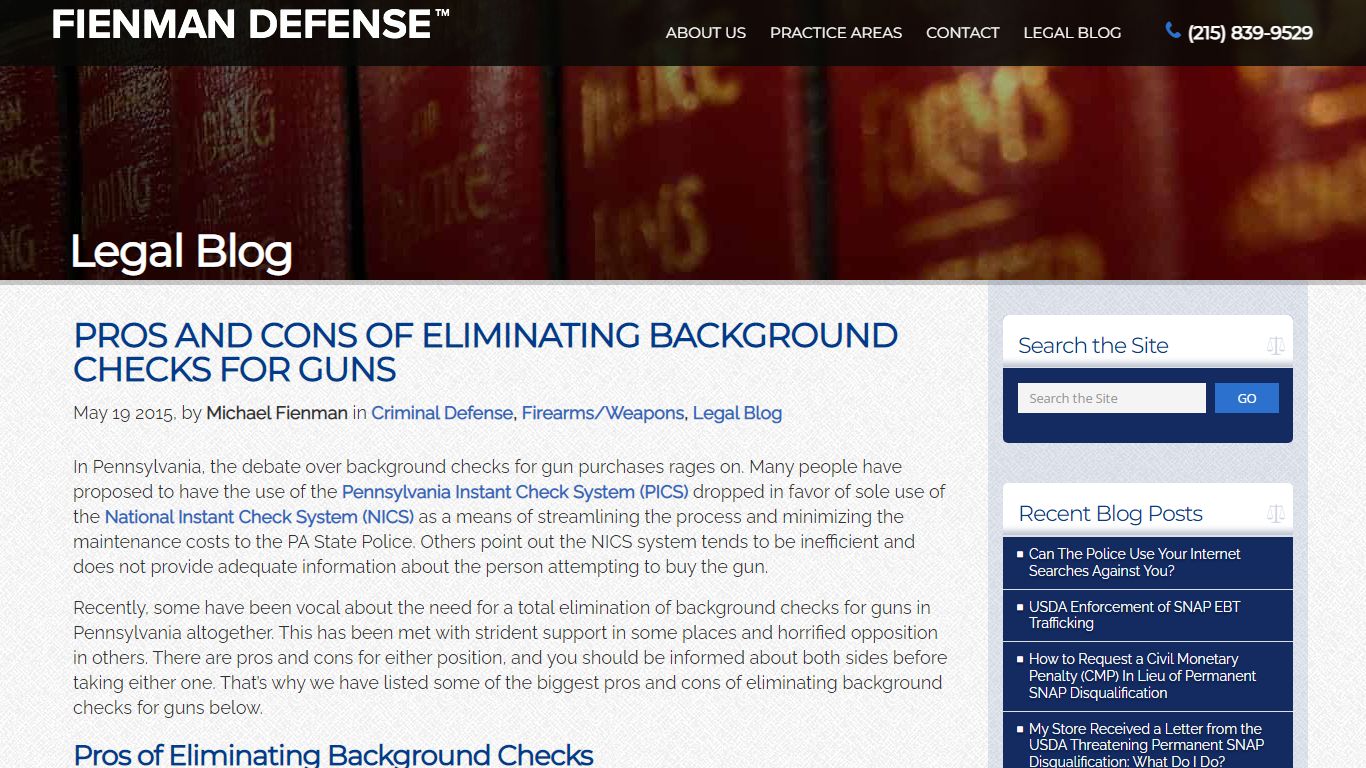 Pros and Cons of Eliminating Gun Background Checks - Pennsylvania ...